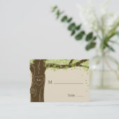 Oak Tree Wedding Flat Place Cards Plaatskaartje (Staand voorkant)