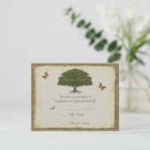 Oak Tree Wedding Matching RSVP Kaartje (Staand voorkant)