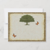 Oak Tree Wedding Matching RSVP Kaartje (Achterkant)