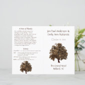 Oak Tree Wedding Program (Staand voorkant)