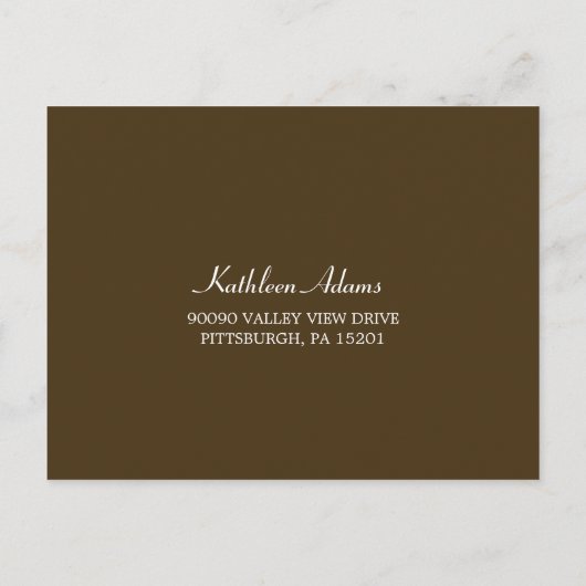 Oak Tree Wedding RSVP Briefkaart (Achterkant)