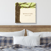 Oak Tree Wrapped Canvas Art - Green Afdruk (Insitu (Slaapkamer))