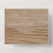 Oak Wood Grain Kijk uit All In One Uitnodiging (Achterkant)