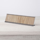 Oak Wood Grain Kijk uit Bureau Naambordje (Voorkant)