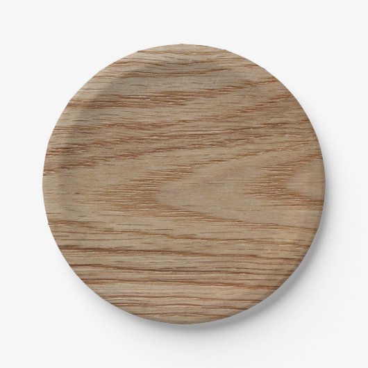 Oak Wood Grain Kijk uit Papieren Bordje (Voorkant)