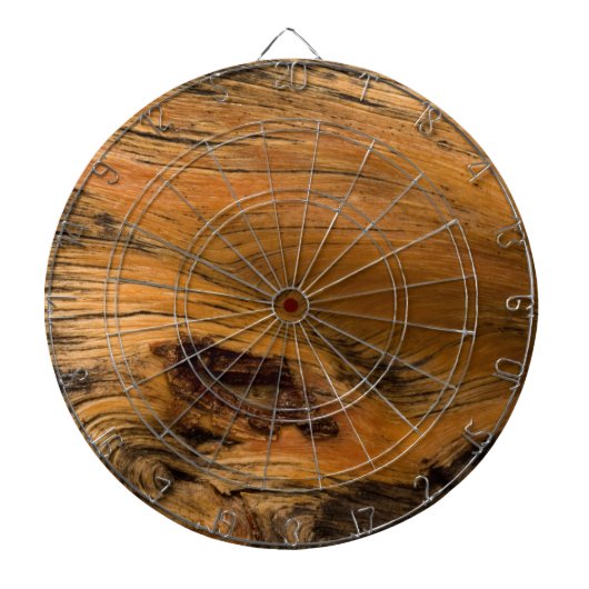 Oak Wood Metal Dartboard Dartbord (Voorkant)