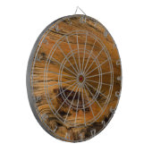 Oak Wood Metal Dartboard Dartbord (Voorkant Links)