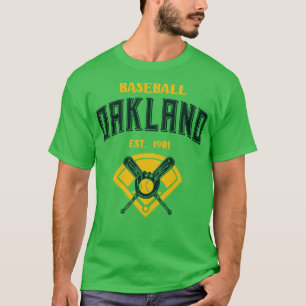 Oakland Baseball EST 1901 Look Tekst T-shirt