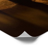 Oakland Bay Bridge night reflecties. Poster (Hoek)