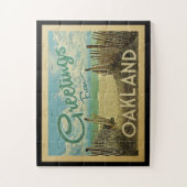 Oakland Beach Vintage Travel Legpuzzel (Verticaal)