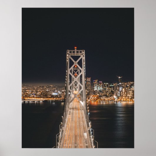 Oakland Bridge in San Francisco Poster (Voorkant)