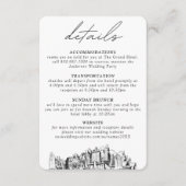 Oakland bruiloft verticale details informatiekaartje (Voorkant)