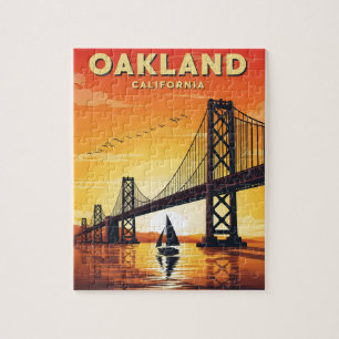 Oakland California Bay Bridge Sunset Legpuzzel