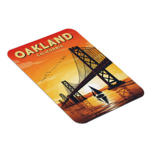 Oakland California Bay Bridge Sunset  Magneet
