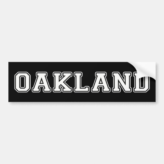 Oakland California Bumpersticker (Voorkant)