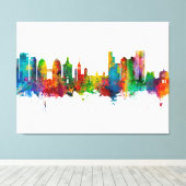 Oakland California Skyline Canvas Afdruk (Insitu (Houten vloer))