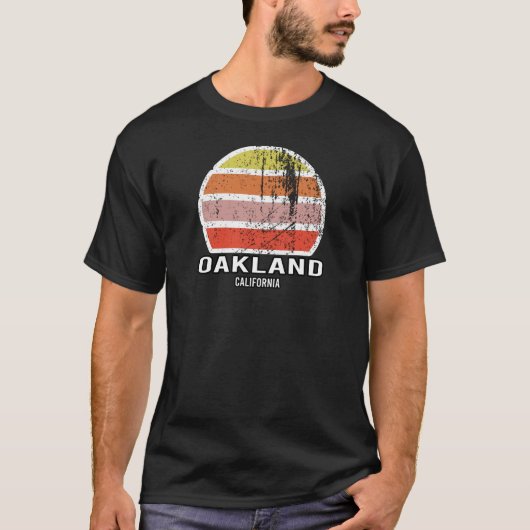Oakland California  Sunset T-shirt (Voorkant)