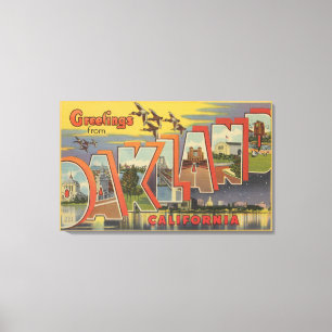 Oakland, Californië - grote letterscènes Canvas Afdruk