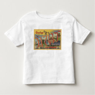 Oakland, Californië - grote letterscènes Kinder Shirts