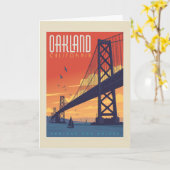 Oakland, Californië Kaart (Gele Bloem)