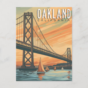 Oakland, Californië - Vintage reizen Briefkaart