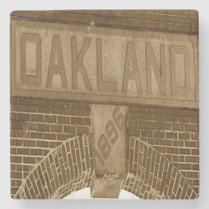 Oakland Cemetery Entrance Atlanta Marble Onderzett Stenen Onderzetter