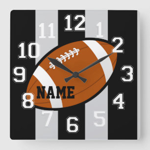 Oakland Colors Football wandklok Vierkante Klok