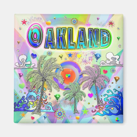 Oakland Deep Dream Magnet Magneet (Voorkant)