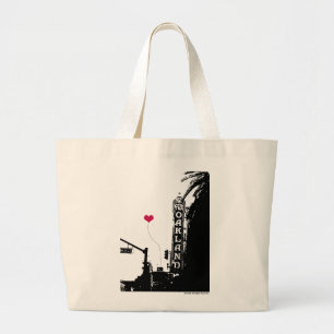 Oakland Fox-theater met rood hart Grote Tote Bag