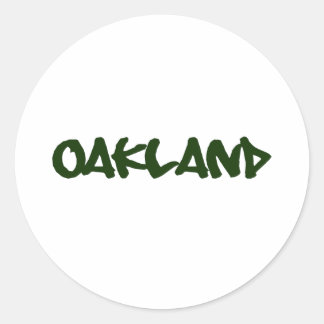Oakland Graffiti Font Ronde Sticker