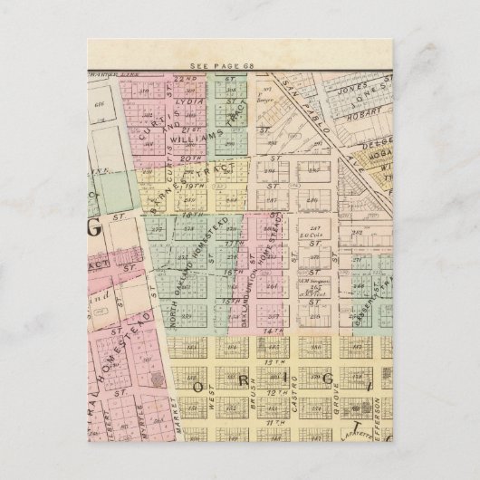 Oakland, nabijheid 3 briefkaart (Voorkant)