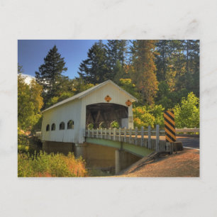 Oakland Oregon Covered Bridge Post Kaart