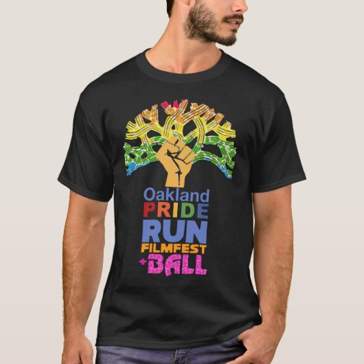 Oakland Pride run, Expo + Ball T-shirt (Voorkant)