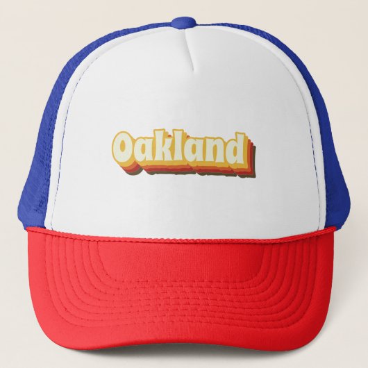 Oakland Retro  tekst Trucker Pet (Voorkant)