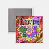 Oakland Tropical Friends Magnet Magneet (Voorkant / Achterkant)