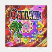 Oakland Tropical Friends Magnet Magneet (Voorkant)