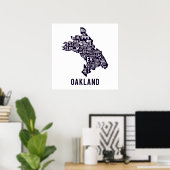 Oakland Typographic Map Poster (Thuiskantoor)