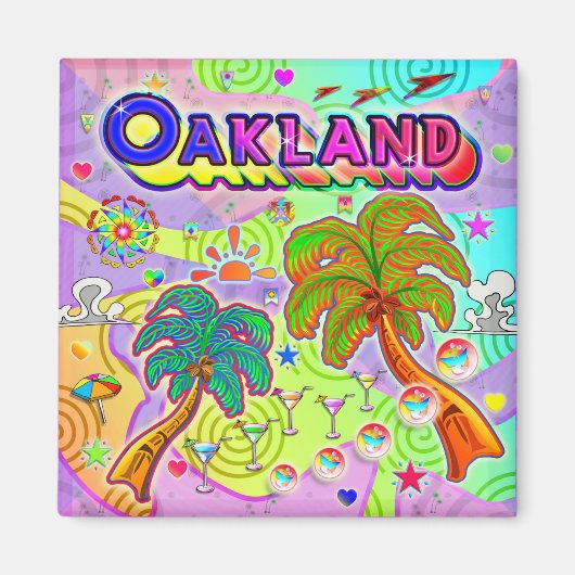 Oakland Vacation Target Magnet Magneet (Voorkant)