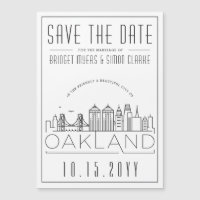 Oakland Wedding Stylized Skyline Save the Date