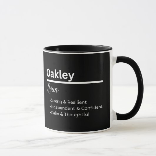 Oakley Boy Name Definition Personalized Mug Mok (Rechts)
