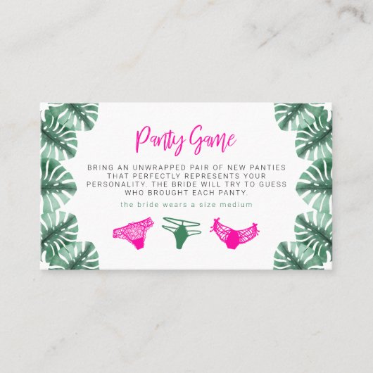 OAKLEY Tropical Bachelorette Panty Game Ticket (Voorkant)