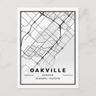 Oakville Ontario Canada Travel City Map Poster Briefkaart