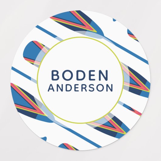 Oars nautiques Nom personnalisé Étiquette étanche (Design 1)