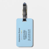 Oars van  stijl bagagelabel (Achterkant verticaal)