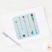  Oars Vierkante Sticker (Envelop)