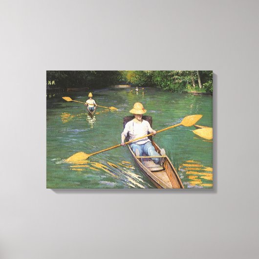 Oarsmen door Gustave Caillebotte, Kunst Canvas Afdruk (Voorkant)