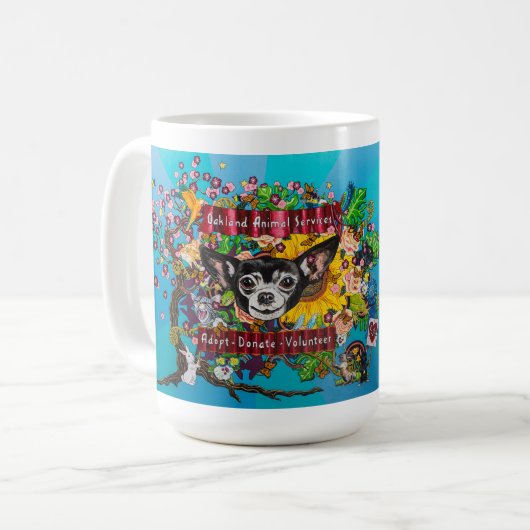 OAS Chihuahua Mural Coffee Mok (Voorkant links)