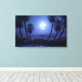Oase (Blauwe Maan) Canvas Afdruk (Insitu (Houten vloer))