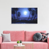 Oase (Blauwe Maan) Canvas Afdruk (Insitu (Woonkamer))