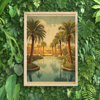 Oase Dromen – Vintage Egypte Reizen Poster